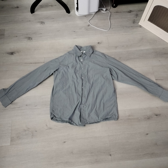 Uniqlo U Long Sleeve Shirt Grey Medium - Picture 1 of 5